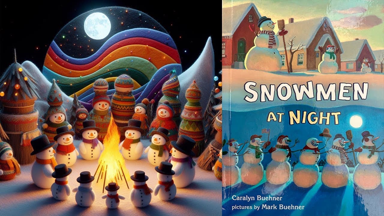 Snowman at Night read-aloud video by Caralyn Buehner
